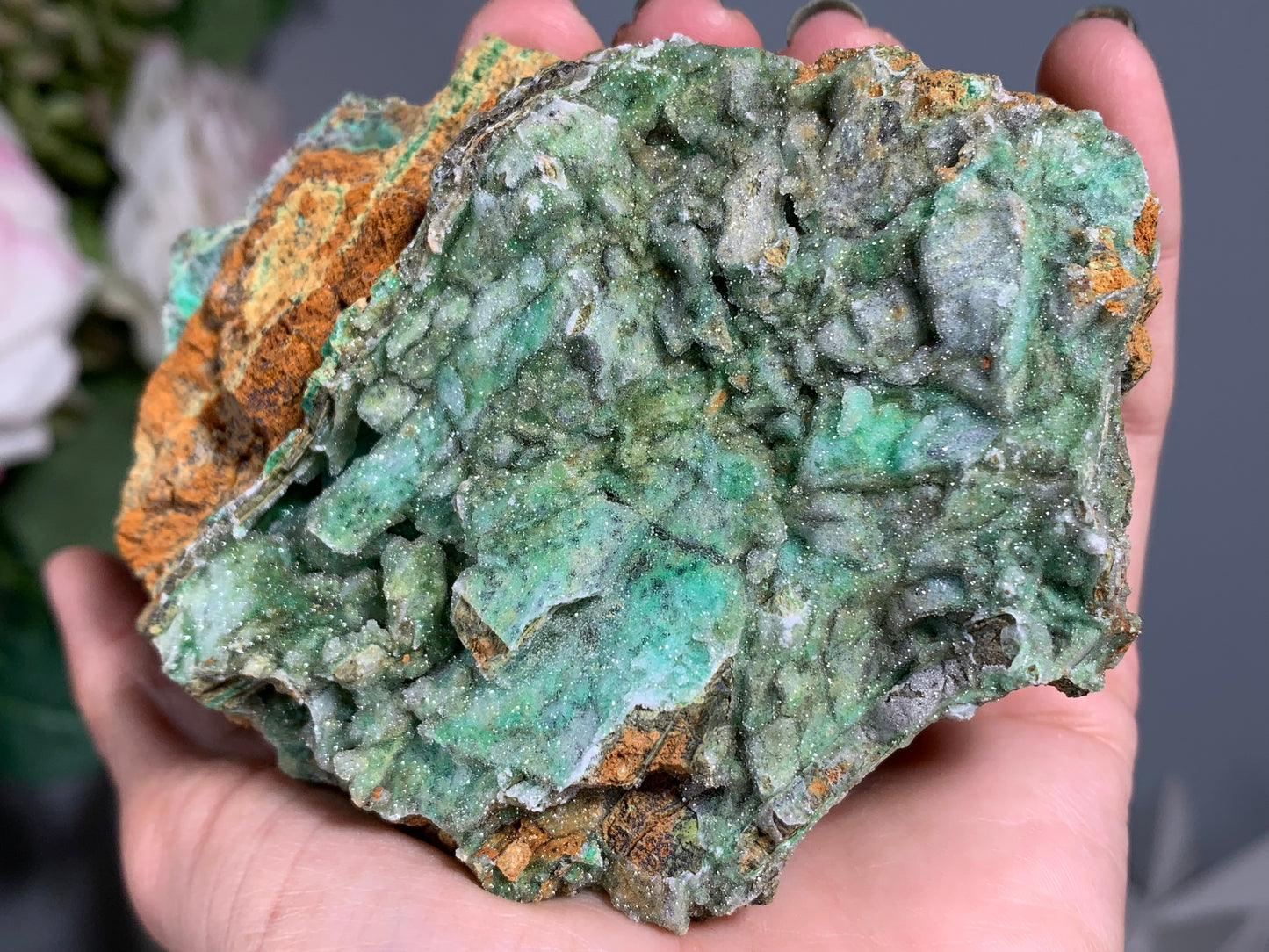 Druzy Chrysoprase (3.8", 96mm)