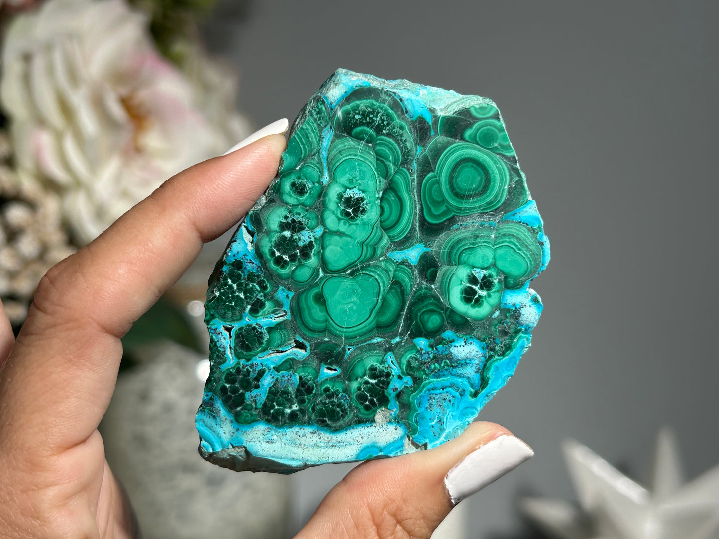 Malachite Chrysocolla Slab (3.1", 79mm)