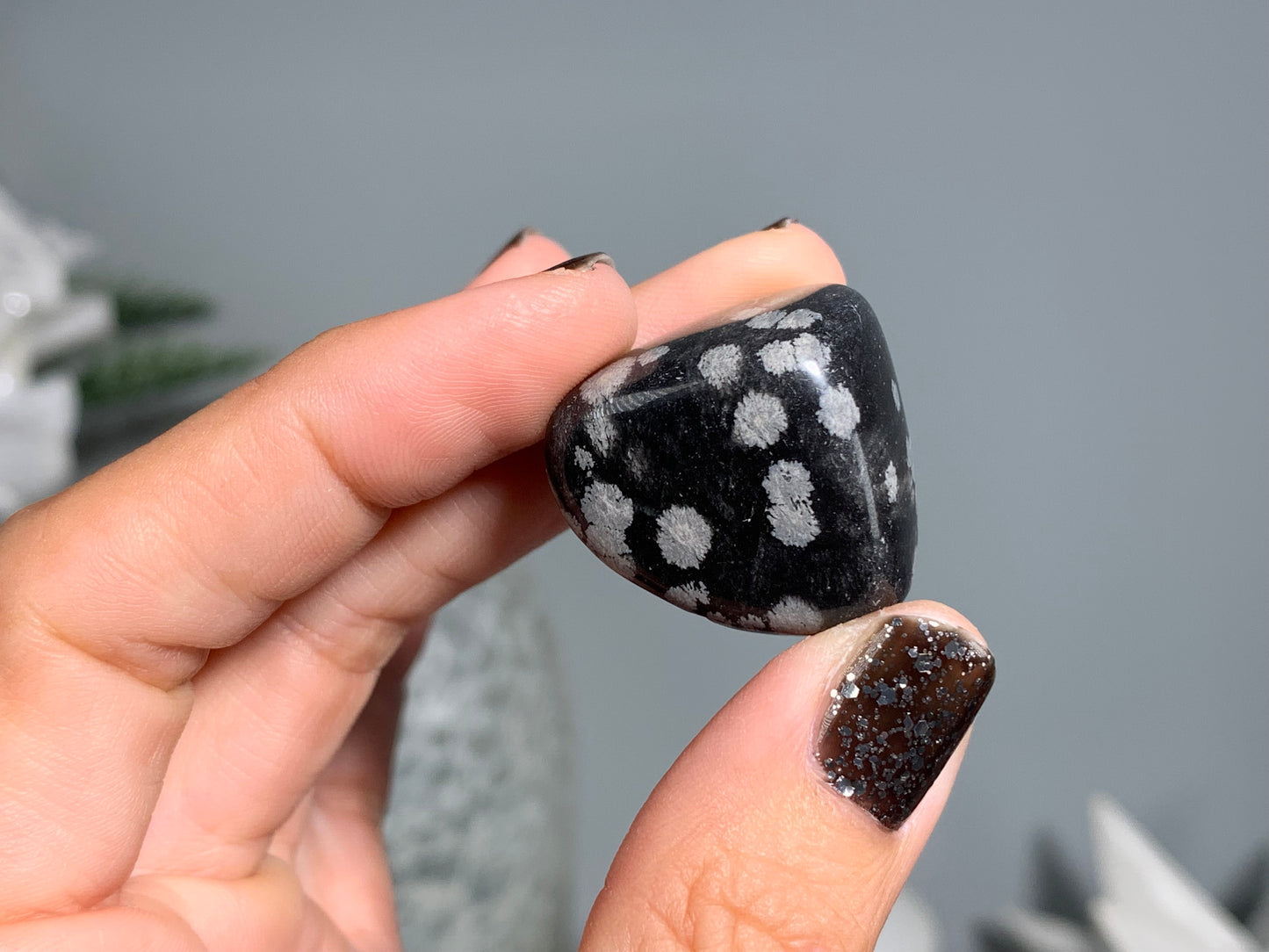 Tumbled Snowflake Obsidian Large