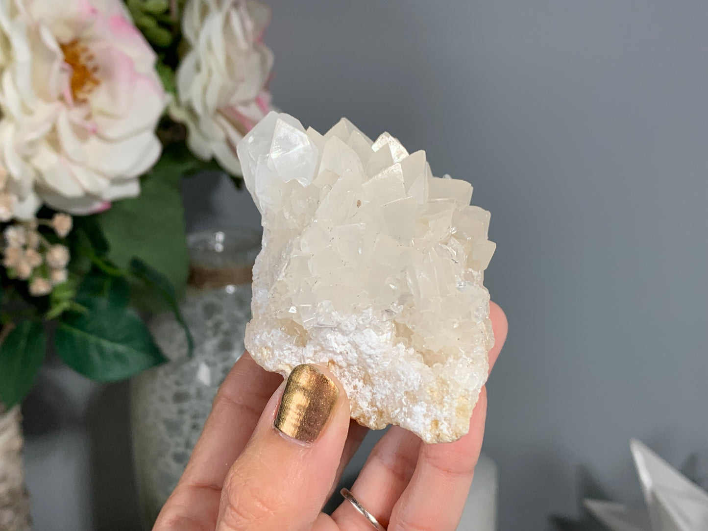 Natural Premium Calcite Flower (3.6", 92mm)