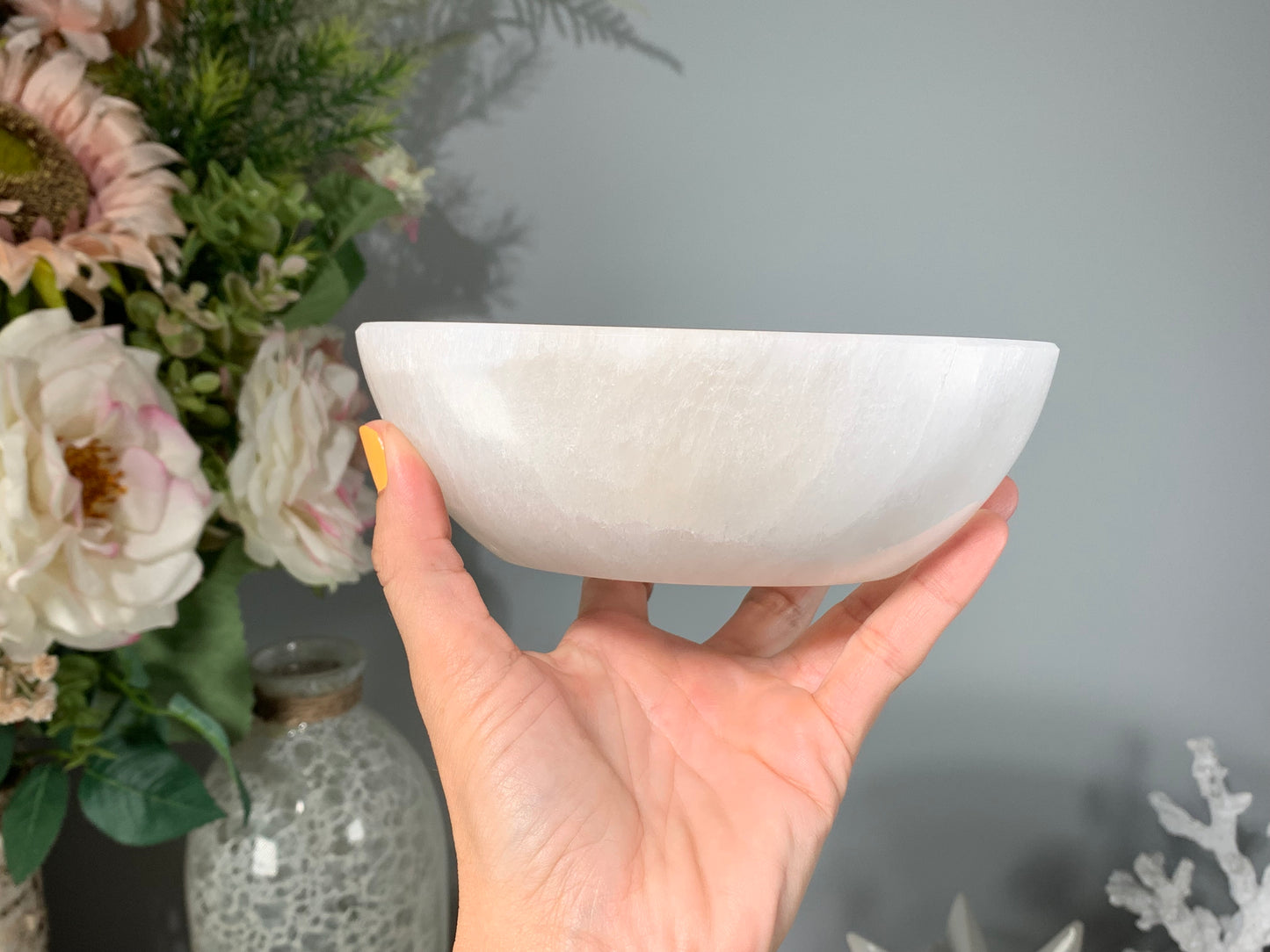 Oval Misfits Selenite Bowl (6")