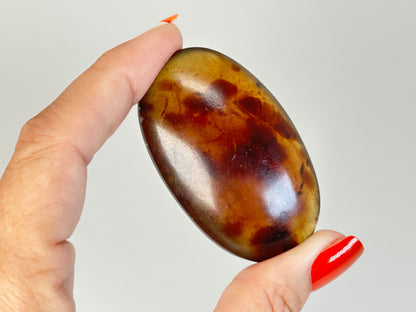 Copal Amber Palm Stone (2.2", 56mm)