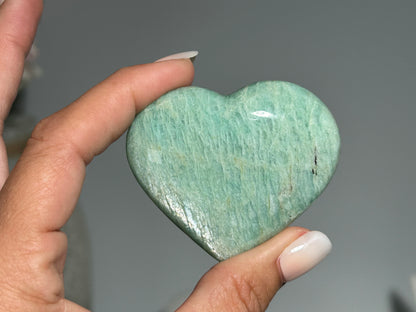 Amazonite Heart (2.2", 57mm)