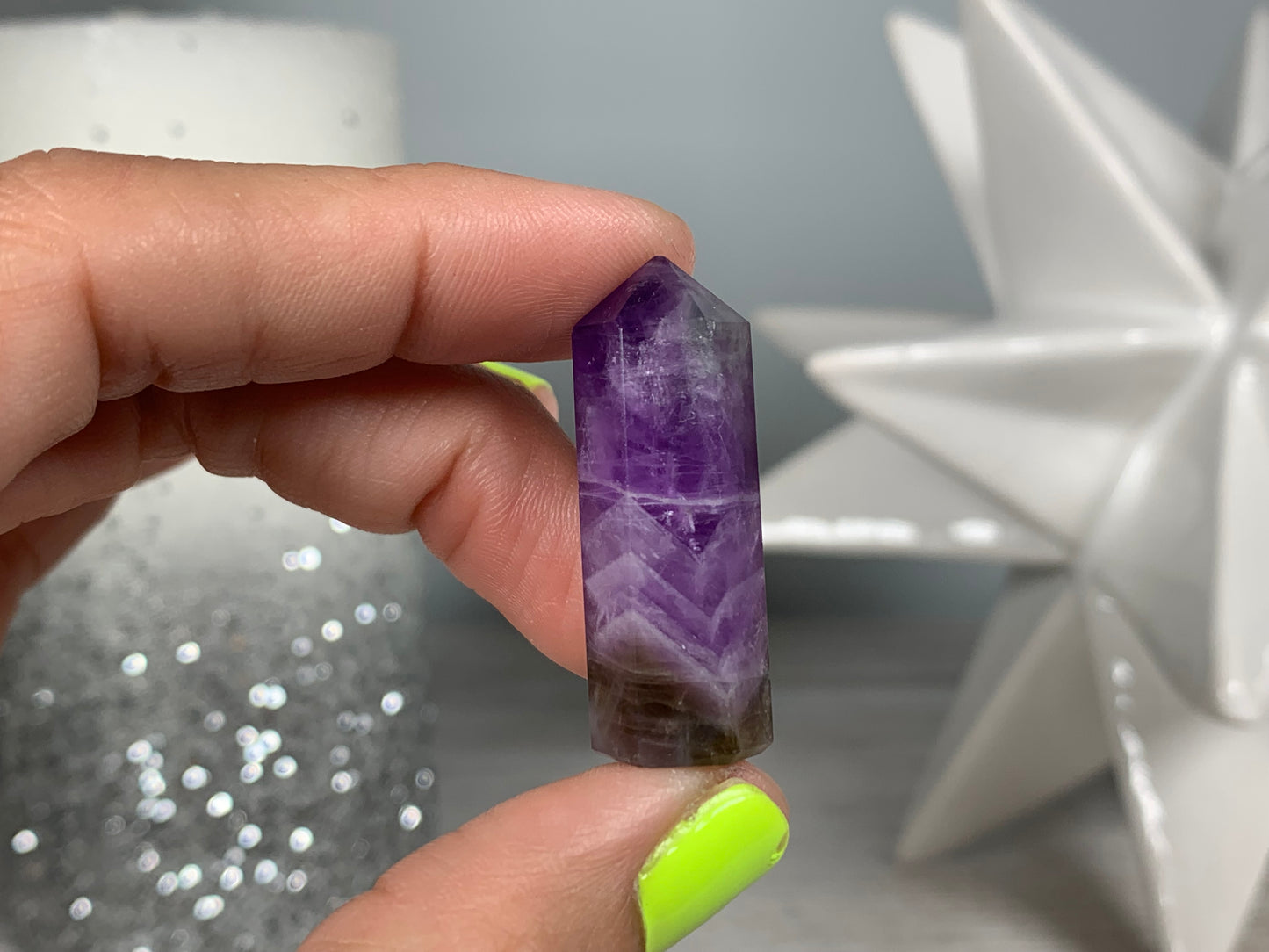 Mini Chevron Amethyst Point