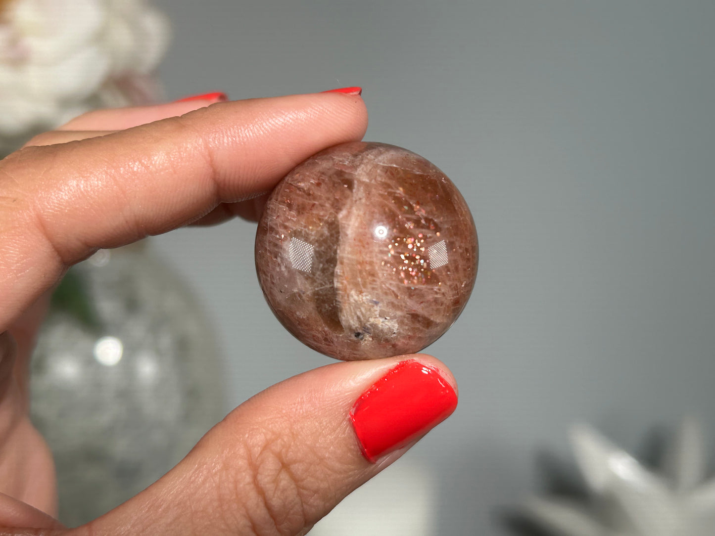 Confetti Sunstone Sphere (1.2", 30mm)