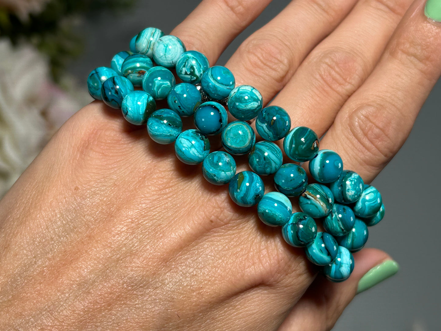 8mm Chrysocolla Bracelet