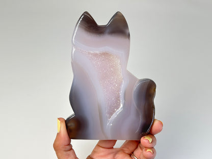 Druzy Agate Cat Slab (5.2", 132mm)