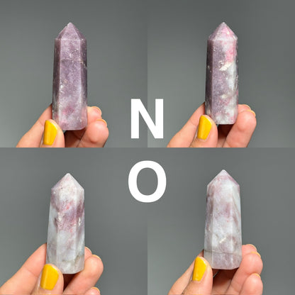 Pink Tourmaline with Lepidolite Tower