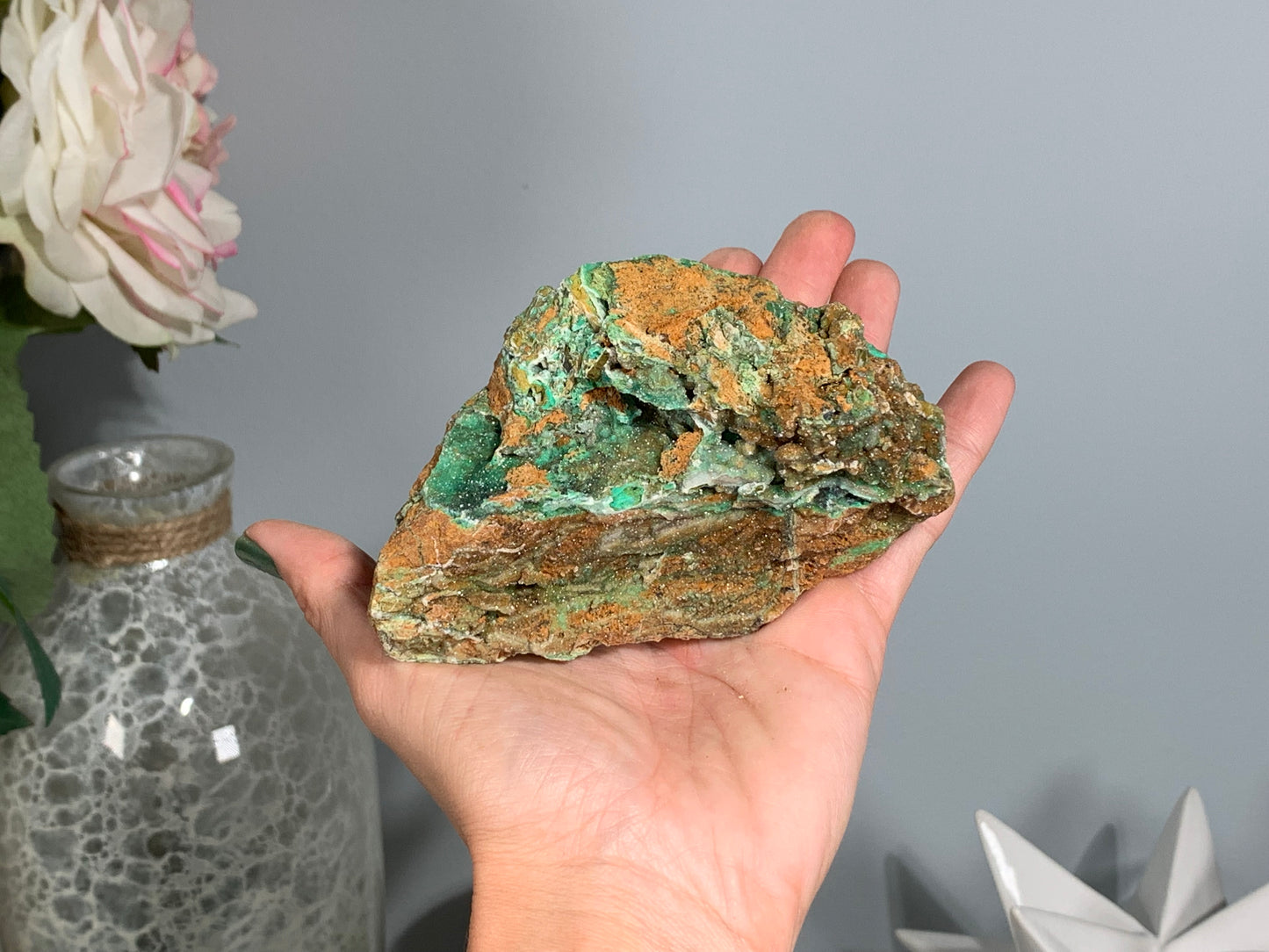 Druzy Chrysoprase (4.4", 110mm)