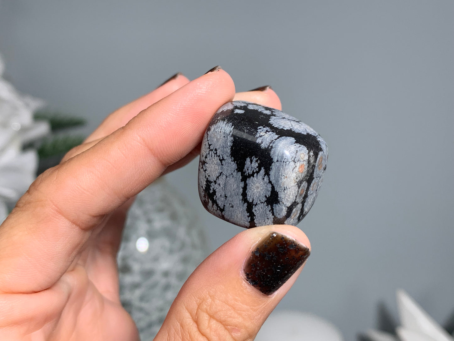 Tumbled Snowflake Obsidian Large