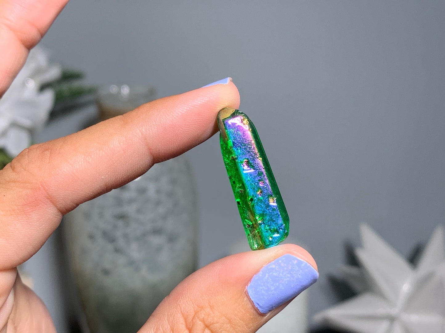 Green Aura Quartz Point