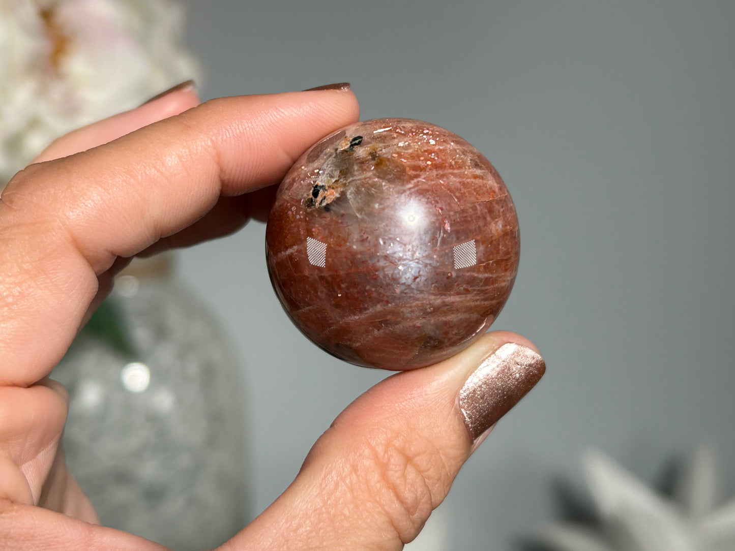 Confetti Sunstone Sphere (1.4", 35mm)