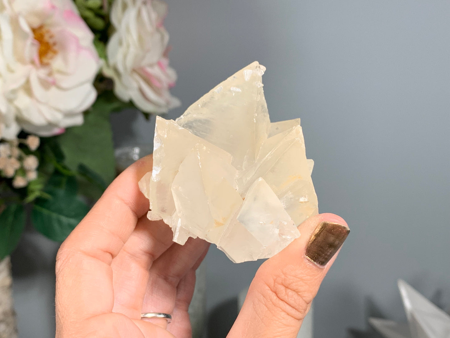 Natural Premium Calcite Flower (2.5", 63mm)