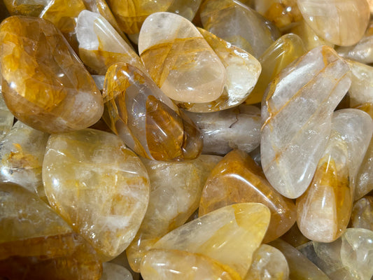 Tumbled Yellow Hematoid Quartz Small