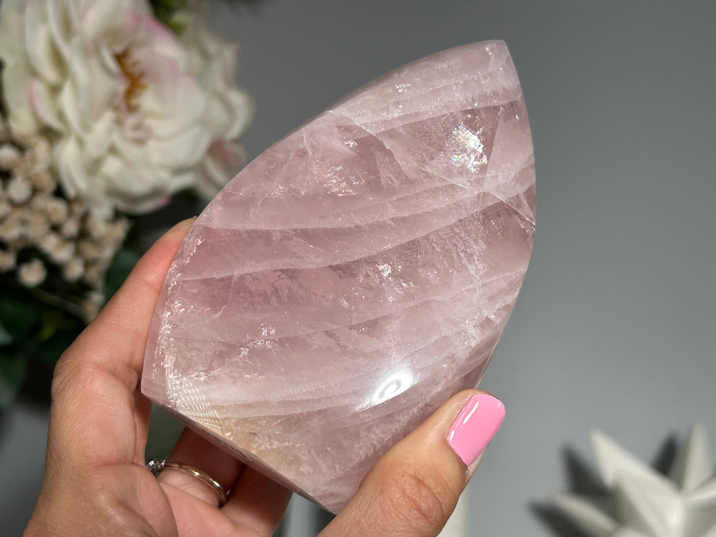 Rose Quartz Freeform (4.6", 116mm)