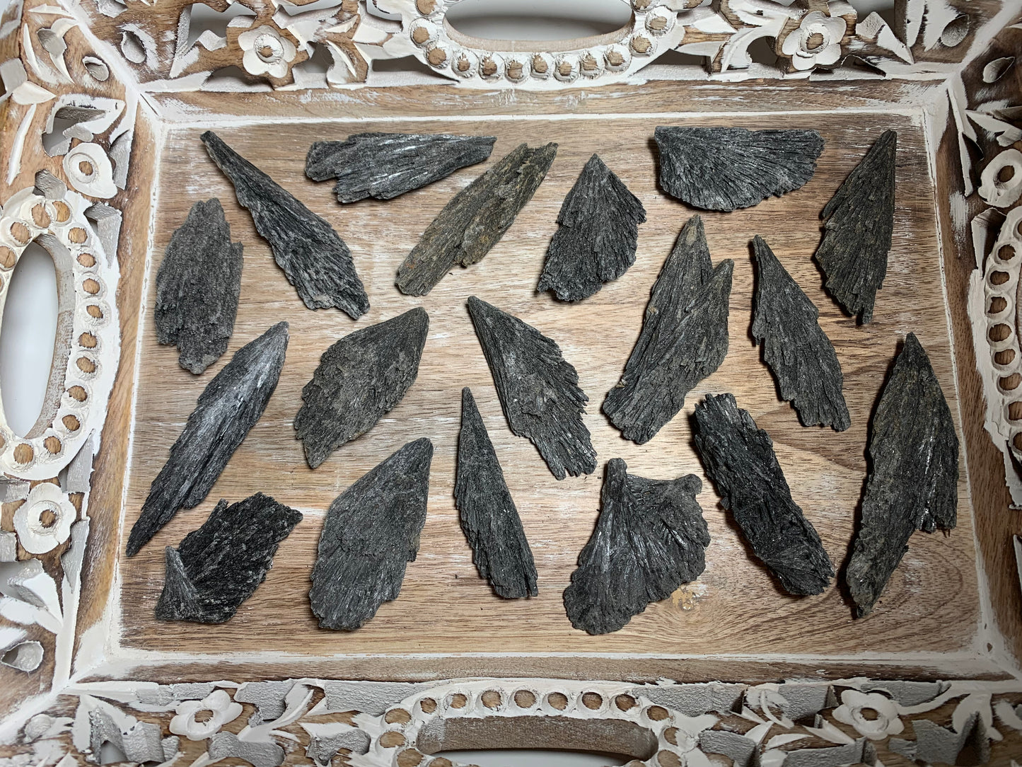 Black Kyanite Fan Large