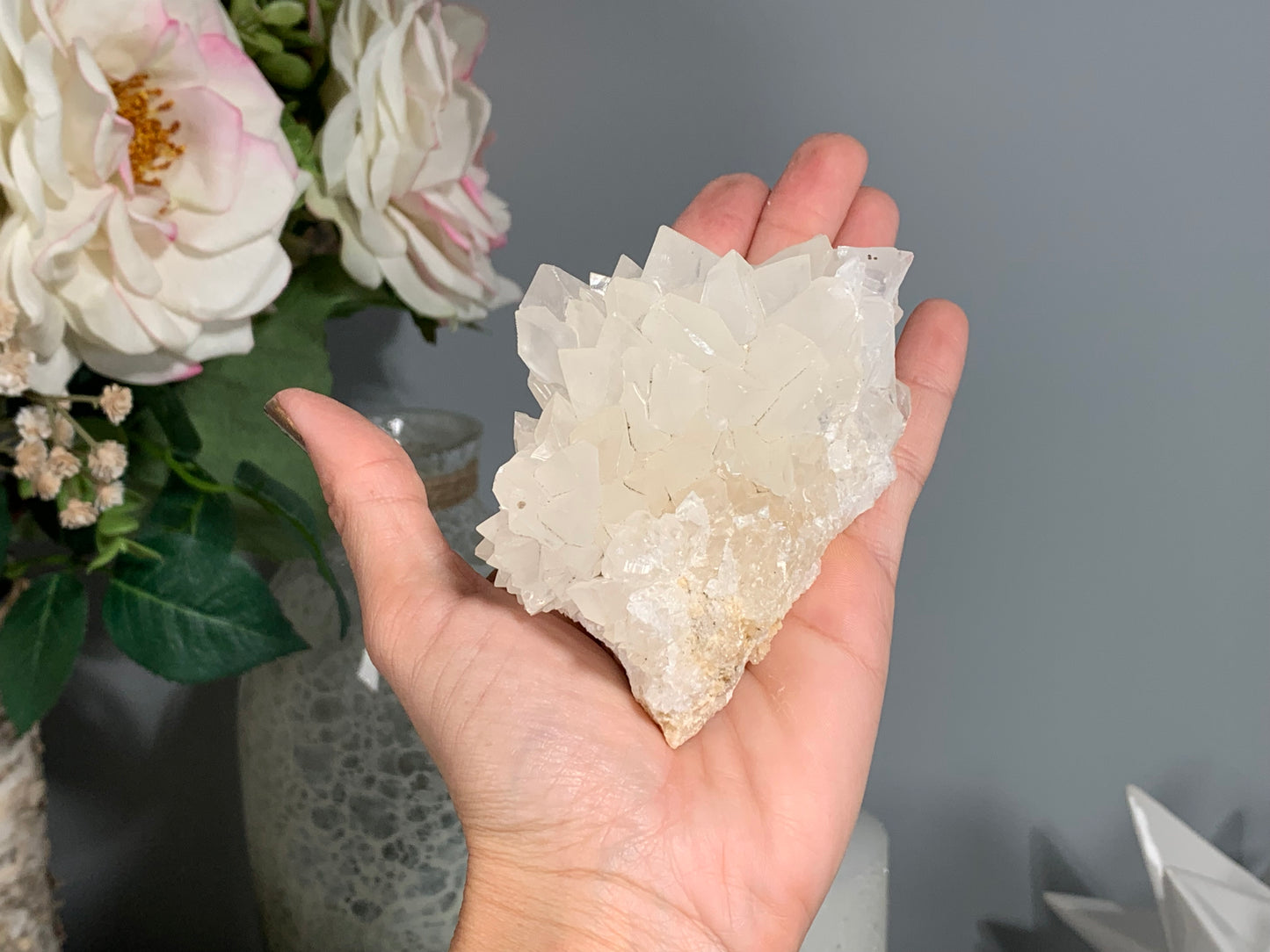 Natural Premium Calcite Flower (3.6", 92mm)