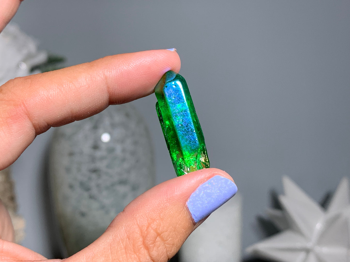 Green Aura Quartz Point