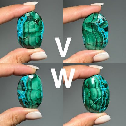 Malachite Chrysocolla Palm Stone