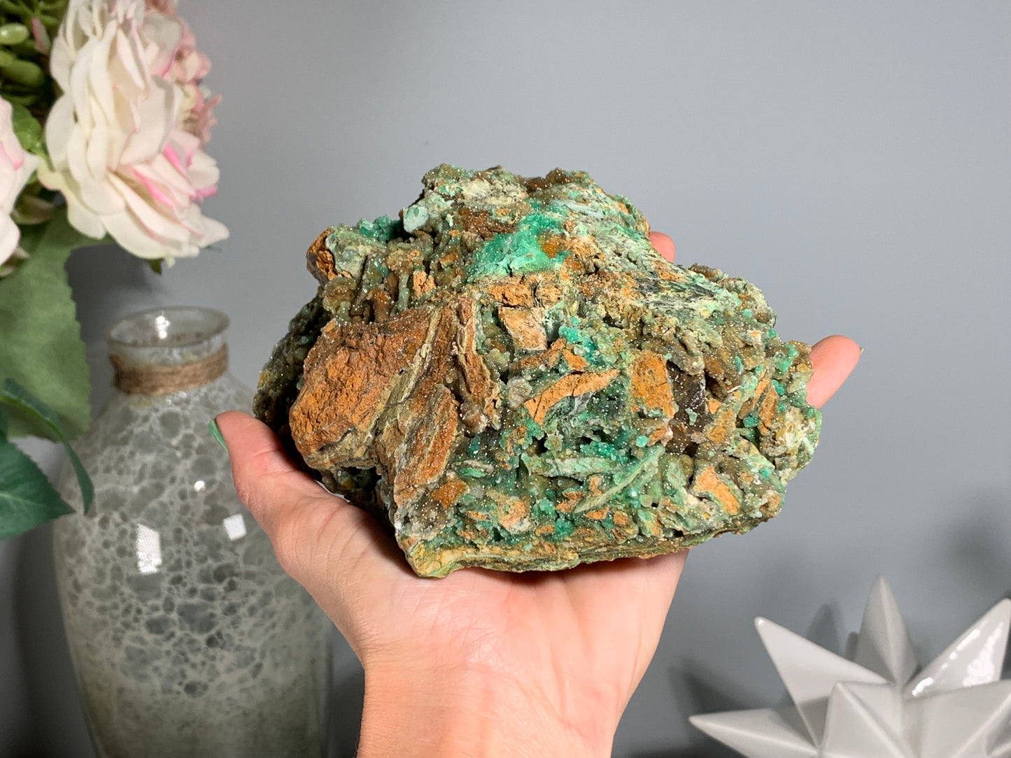 Druzy Chrysoprase (5.9", 150mm)