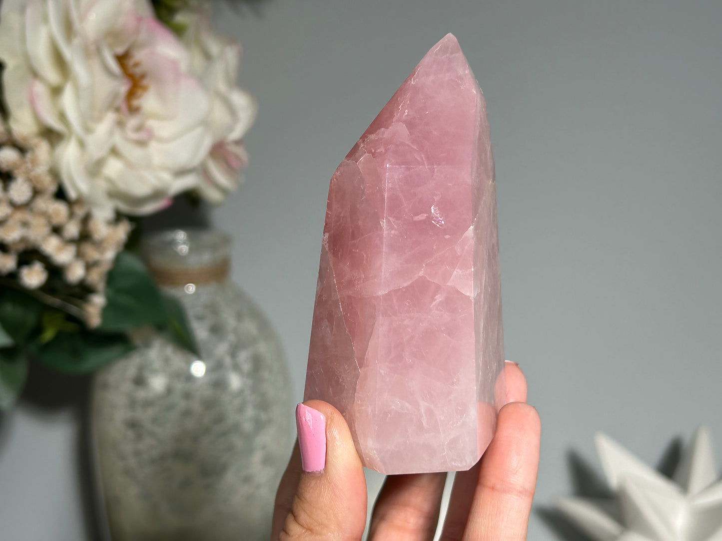 Rose Quartz Tower (3.8", 96mm)