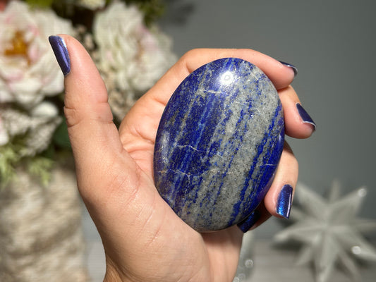 Lapis Lazuli Palm Stone (2.7", 69mm)