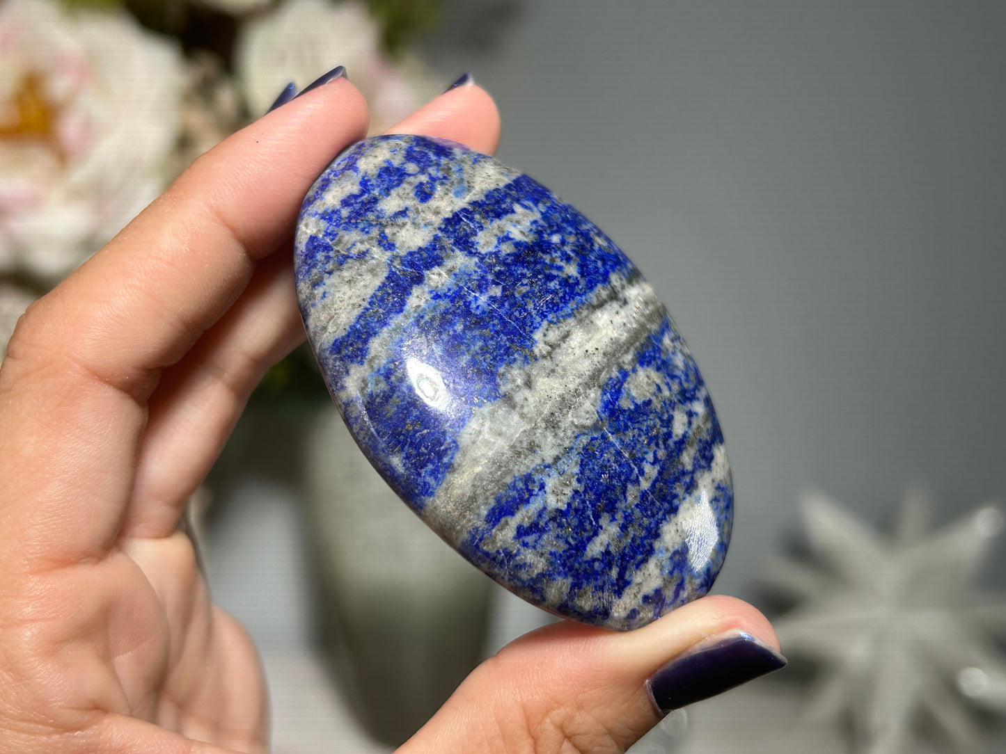 Lapis Lazuli Palm Stone (2.6", 67mm)