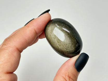 Gold Sheen Obsidian Shiva (1.5", 39mm)