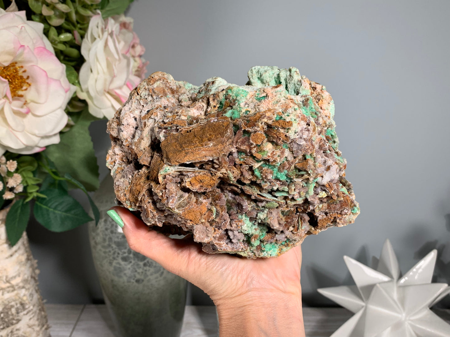 Druzy Chrysoprase (6.5", 165mm)