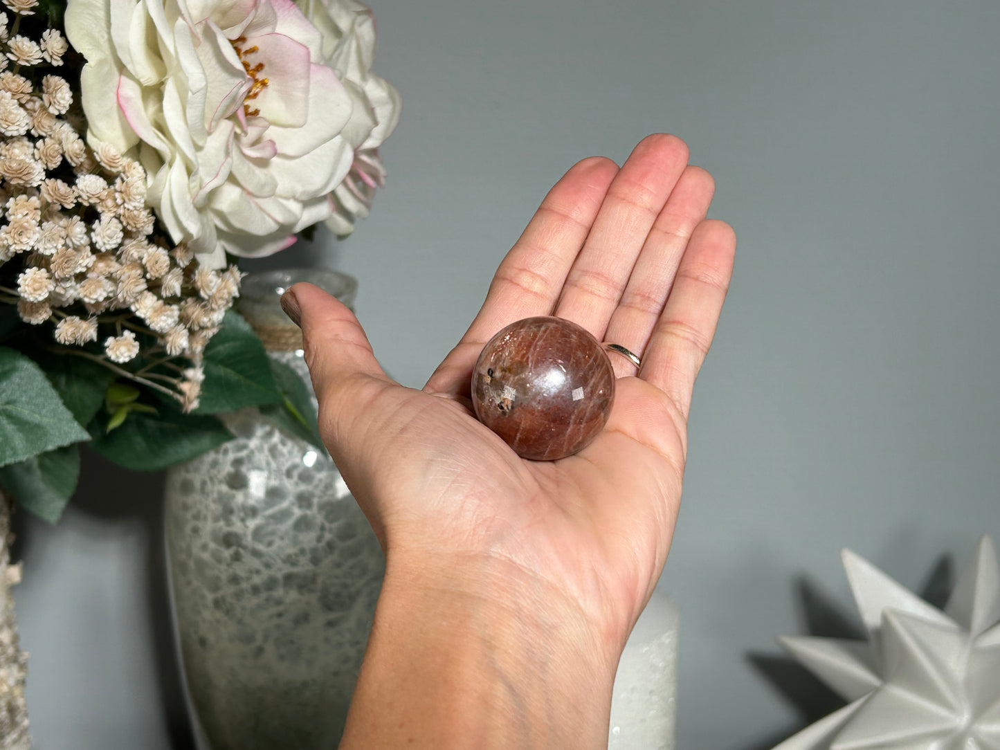 Confetti Sunstone Sphere (1.4", 35mm)