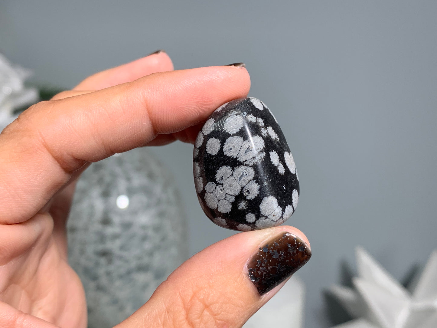 Tumbled Snowflake Obsidian Large