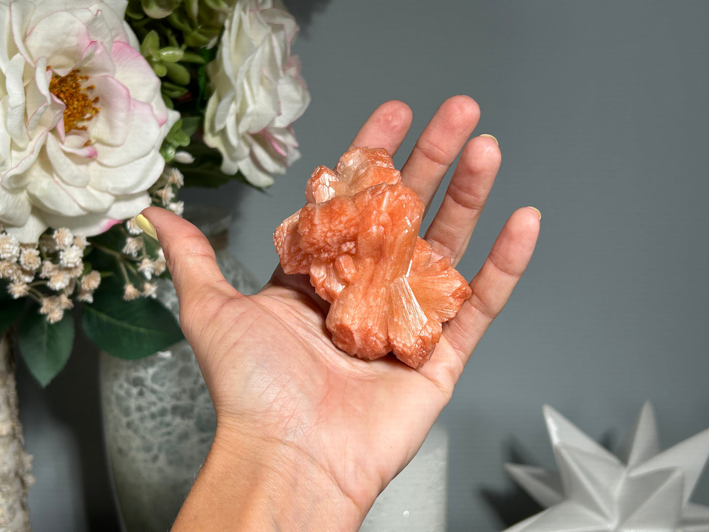 Red Stilbite Cluster (3.2", 81mm)