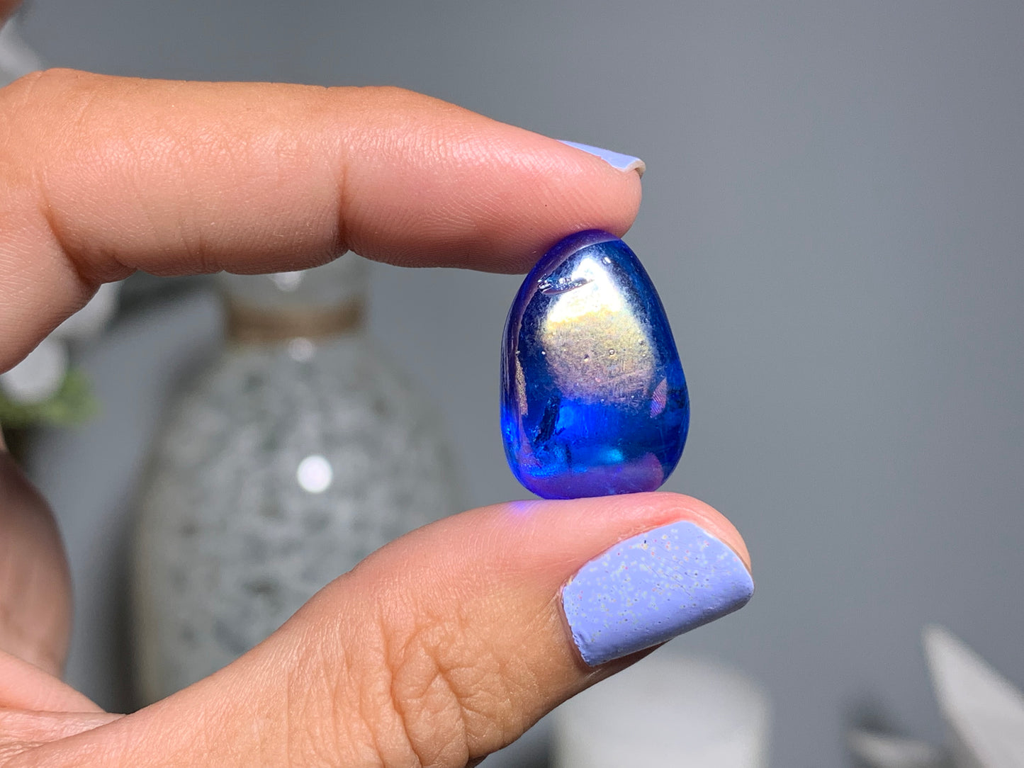 Tumbled Blue Aura Quartz