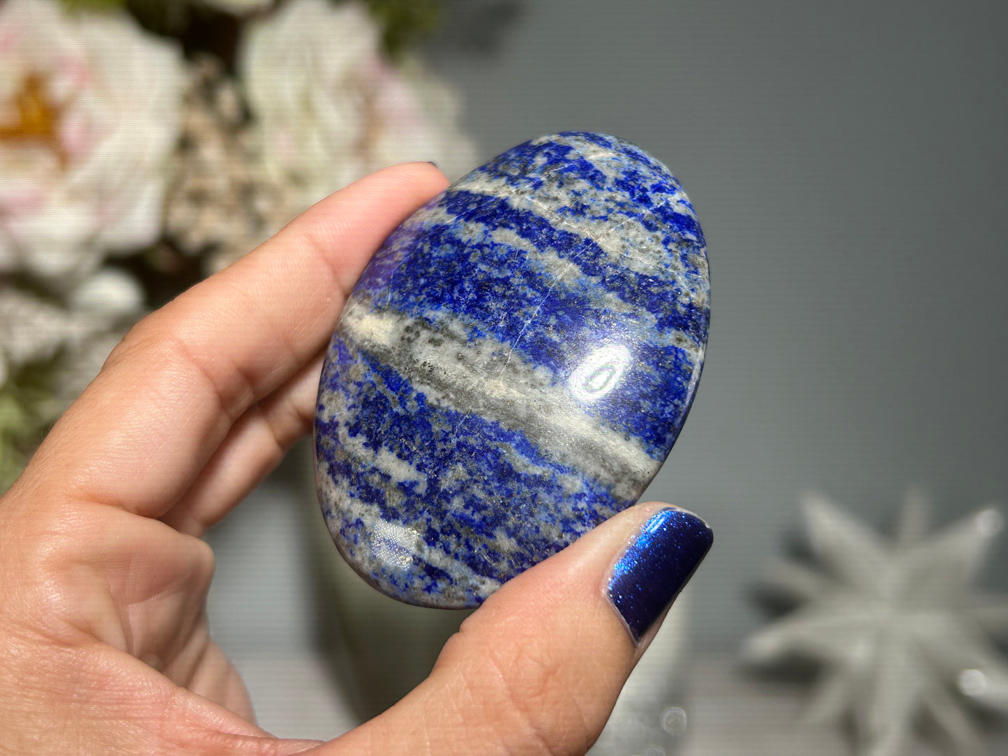 Lapis Lazuli Palm Stone (2.6", 67mm)