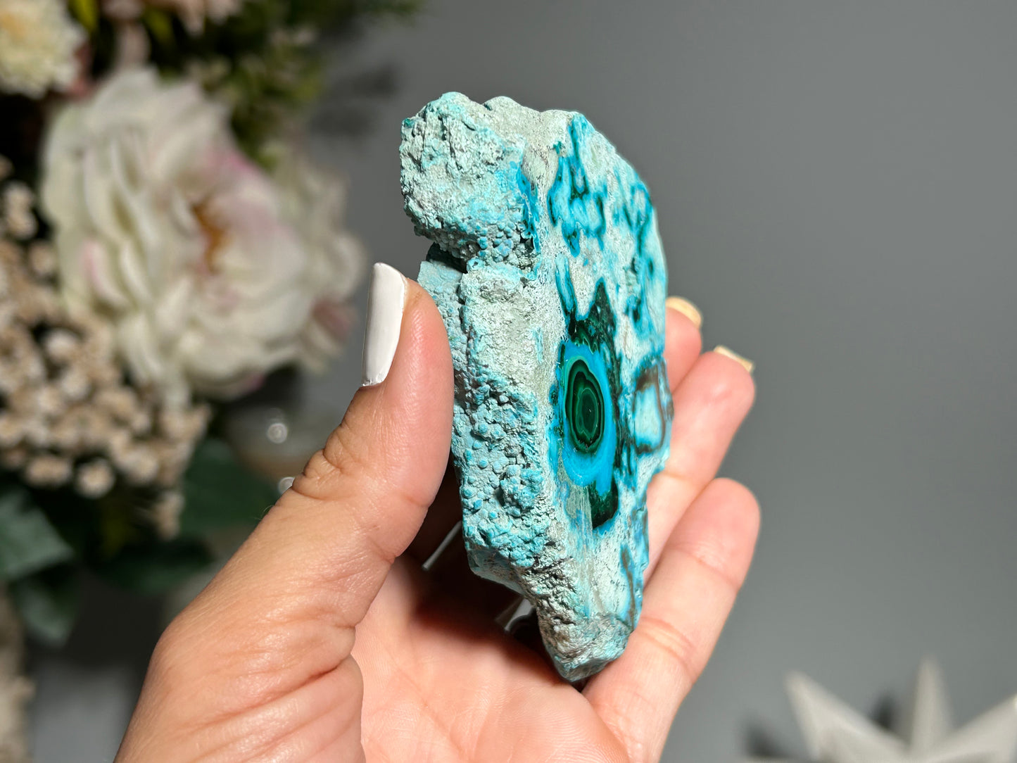 Malachite Chrysocolla Slab (3.3", 84mm)