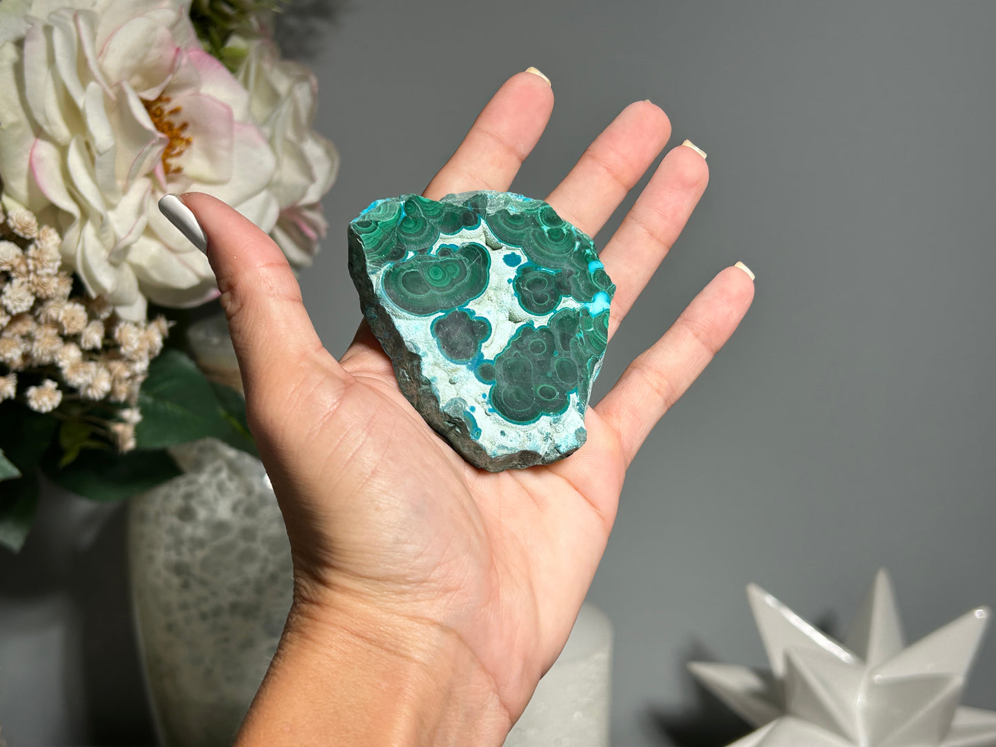 Malachite Chrysocolla Slab (2.8", 71 mm)