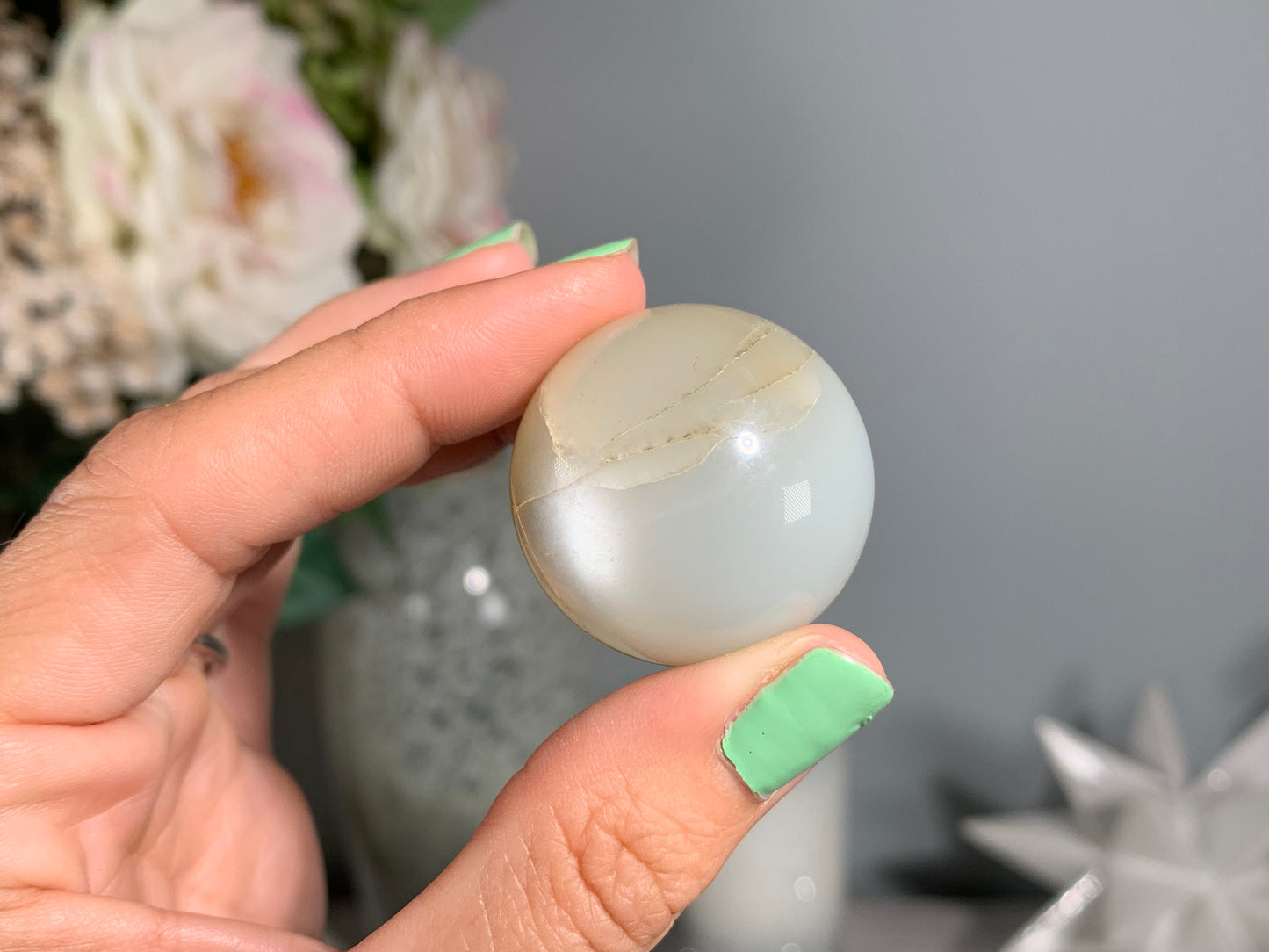 Green Moonstone Sphere