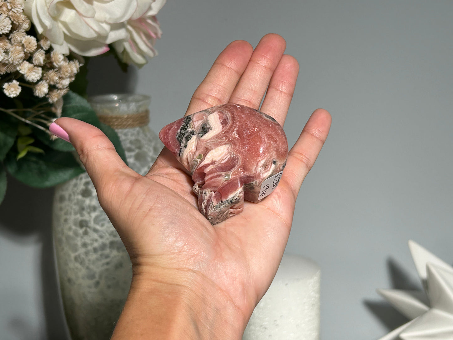 Rhodochrosite Skull (2.25", 58mm)