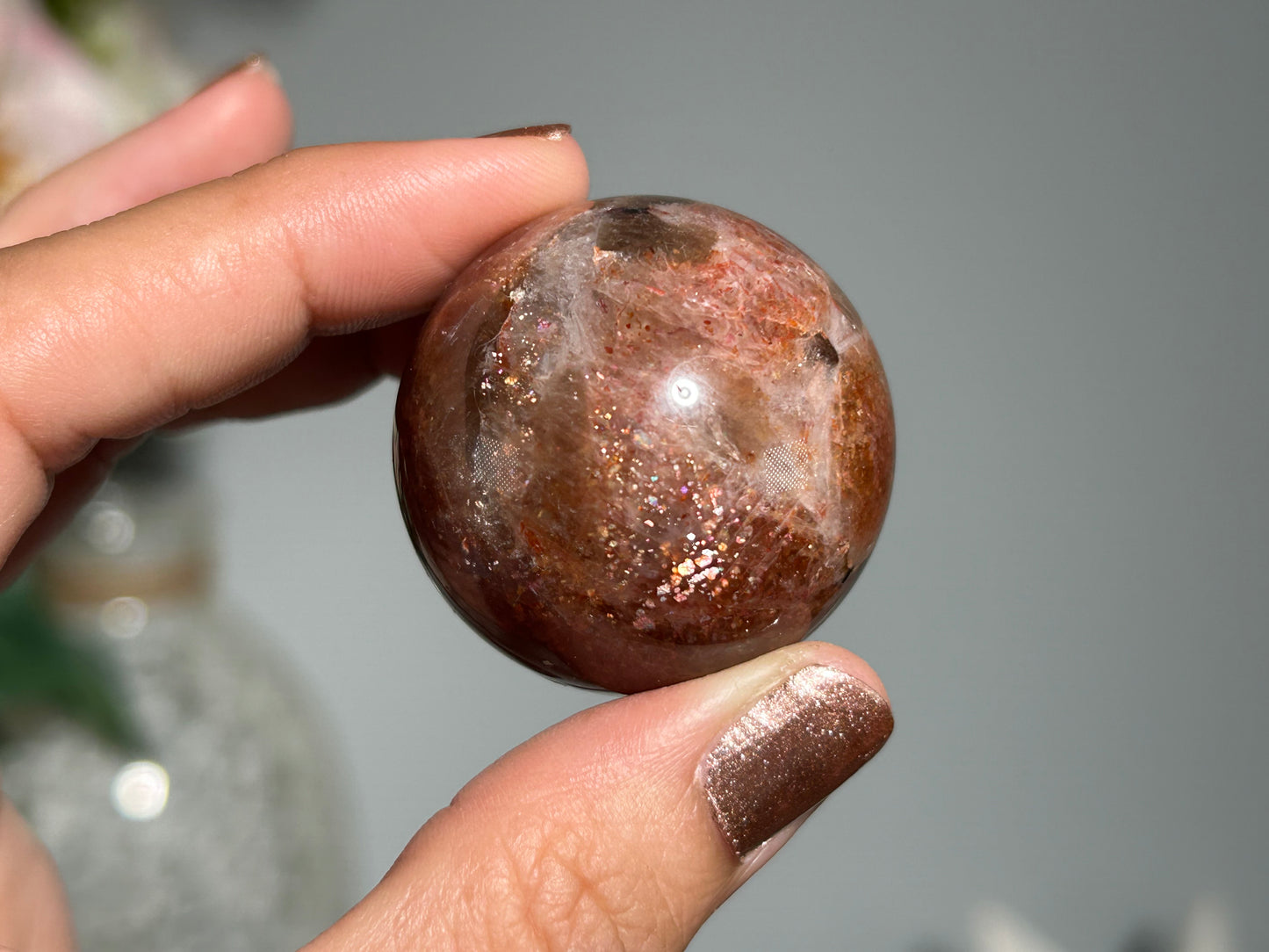 Confetti Sunstone Sphere (1.5", 36mm)