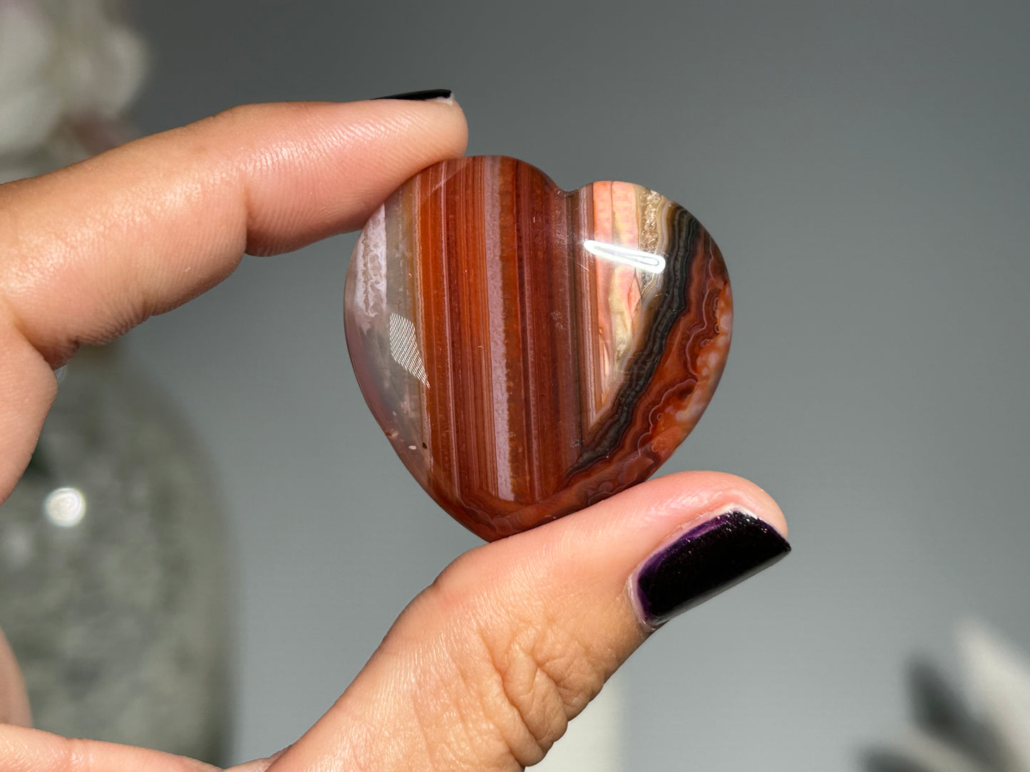 Red Agate Heart