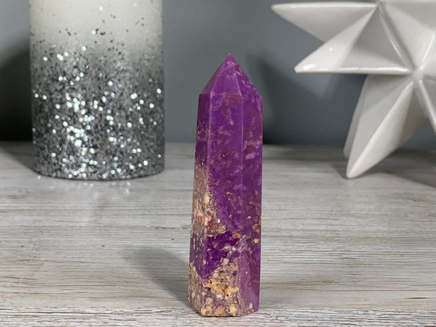 Purple Phosphosiderite Tower (3.1" 79mm)