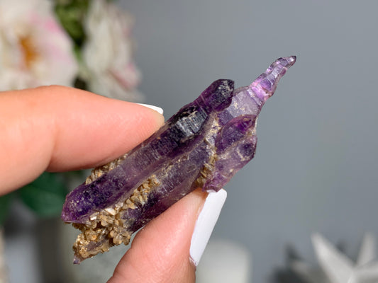 Double Terminated Brandberg Amethyst Point (2.1", 52mm)