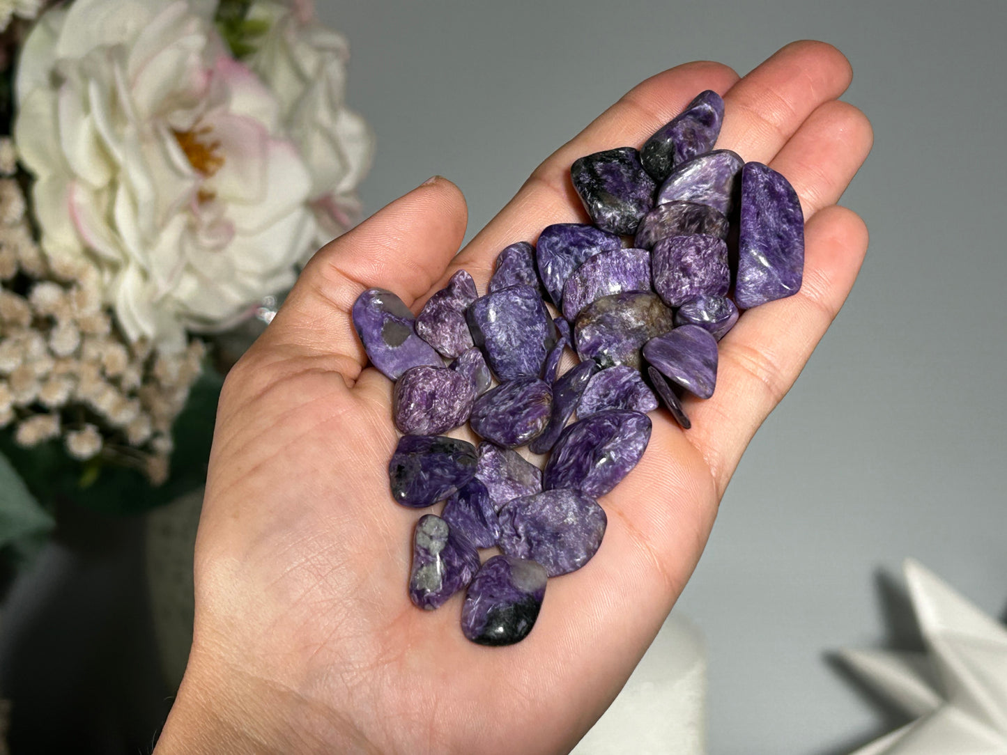 2pc Charoite Chips