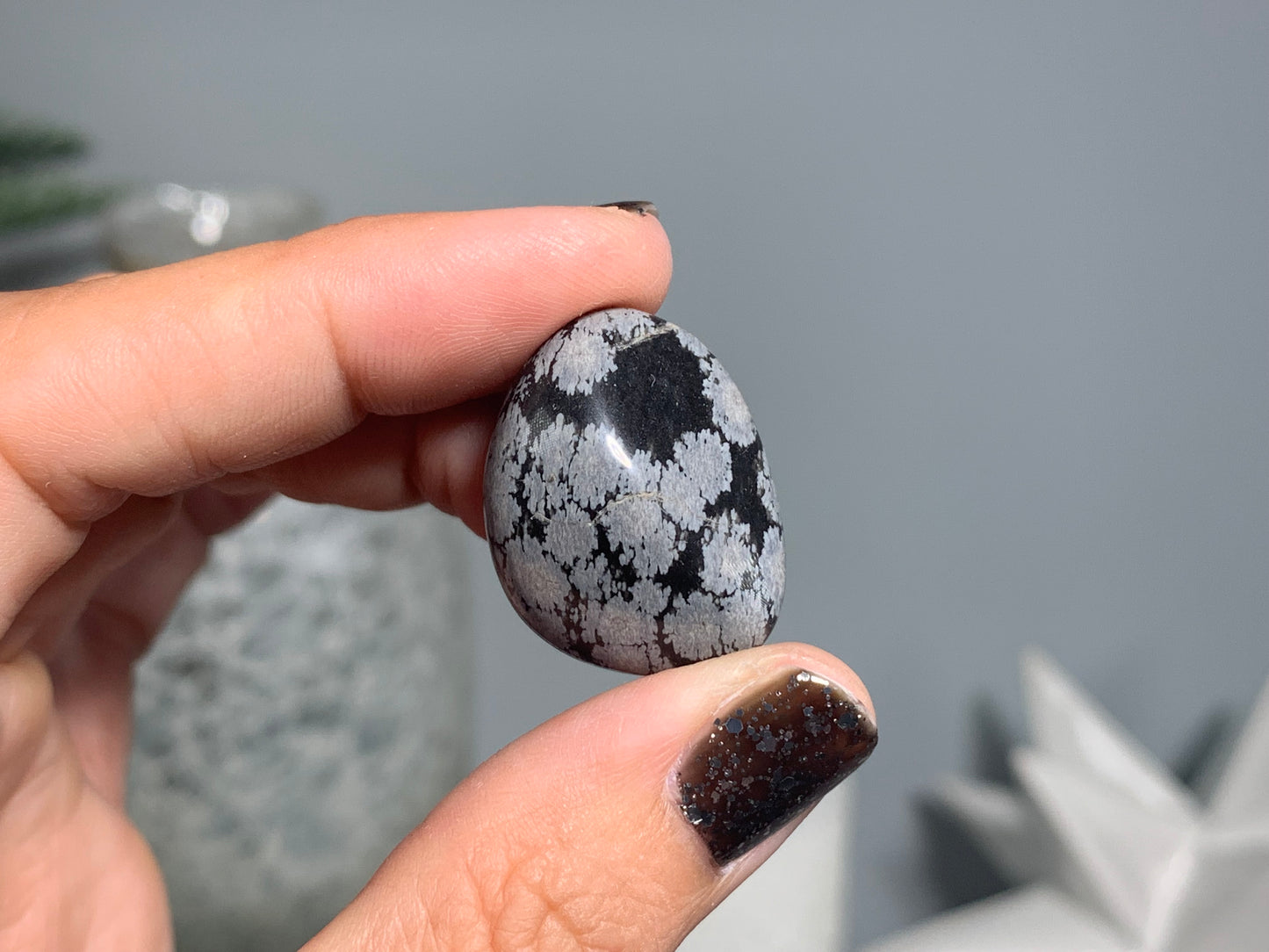 Tumbled Snowflake Obsidian Small