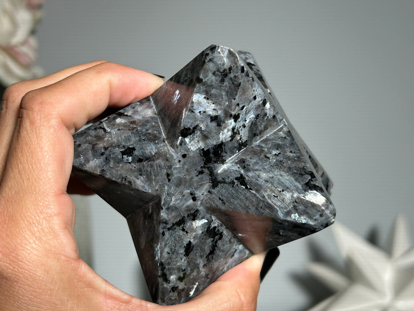 Larvikite Merkaba (3.2", 82mm)