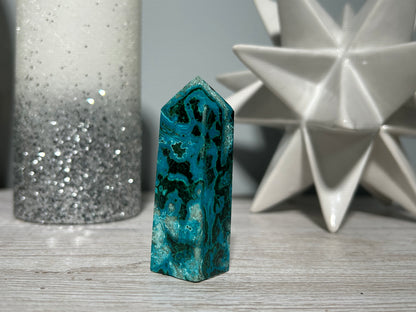 Malachite Chrysocolla Tower (2.9", 75mm)