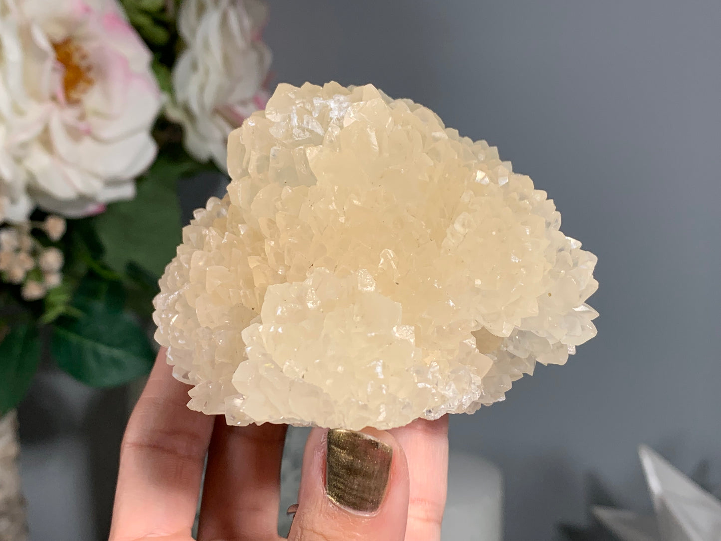 Natural Premium Calcite Flower (3.5", 90mm)