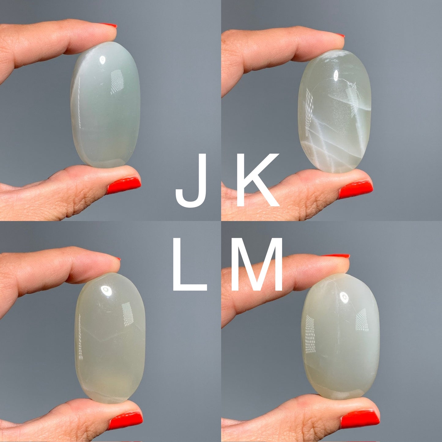 Green Moonstone Palm Stone