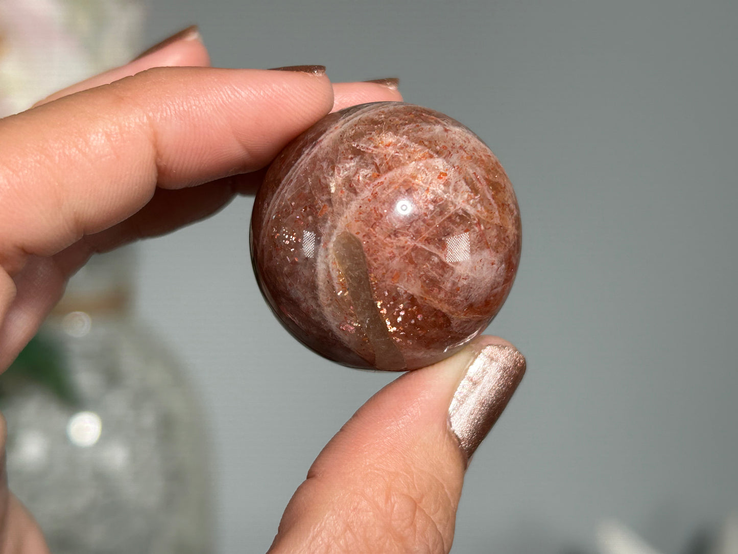 Confetti Sunstone Sphere (1.25", 32mm)