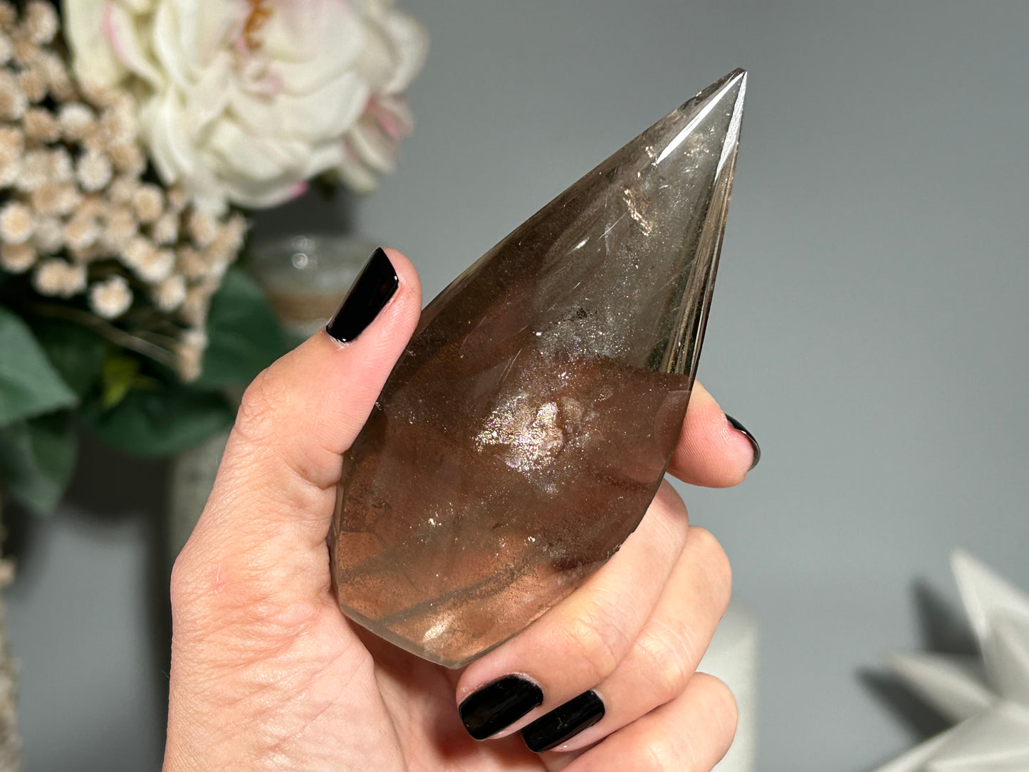 Smoky Quartz Flame (3.8", 97mm)